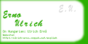 erno ulrich business card